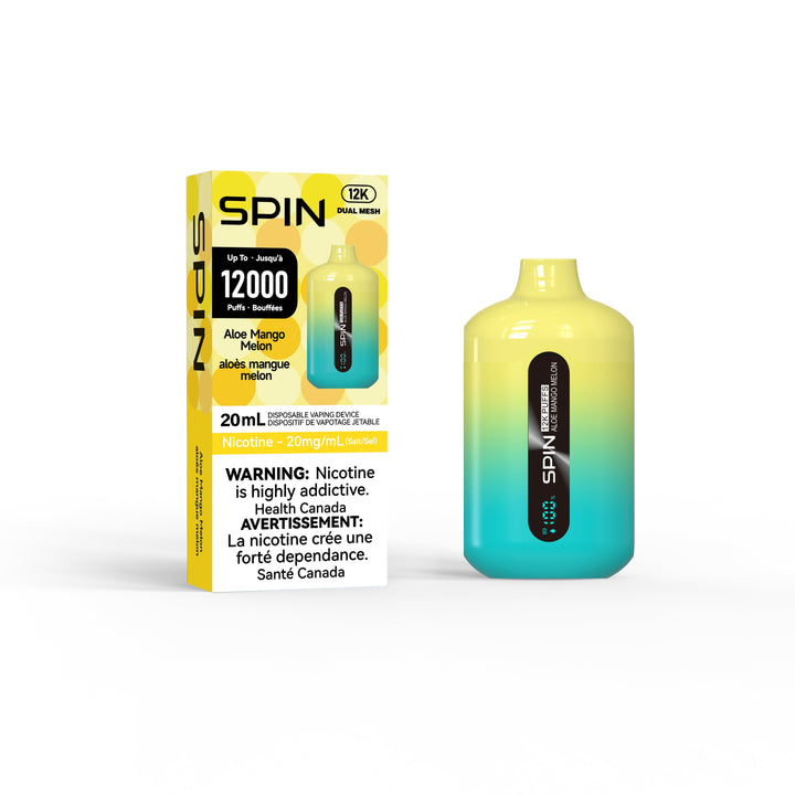 Spin 12K - Up to 12000 Puffs - Aloe Mango Melon